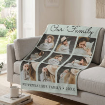 Elegante Família em Letra Preta Família Foto Colag