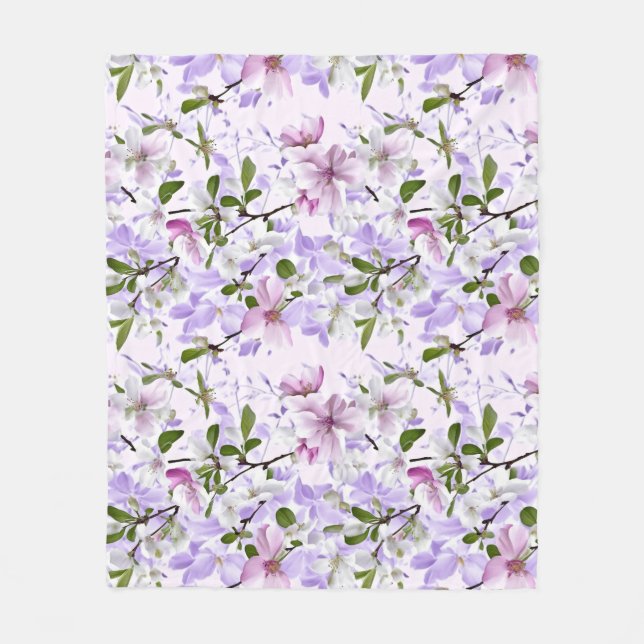 Cobertor De Velo Elegante Flor de Pastel  (Frente)