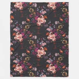 Cobertor De Velo Elegante Floral Burgundy Escuro Vintage Mal-humora