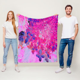 Cobertor De Velo Elegante Fúchsia e Iluminismo Azul Escuro