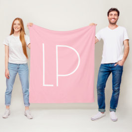Cobertor De Velo Elegante inicial moderna minimalista em rosa paste