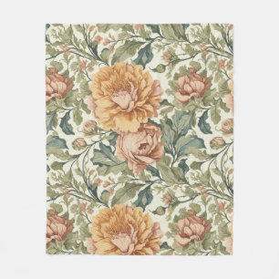 Cobertor De Velo Elegante Pastel Colors Vintage Floral
