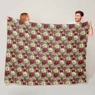Cobertor De Velo Elegantes Rosas Cor-de-Rosa Vintage Românticas e S
