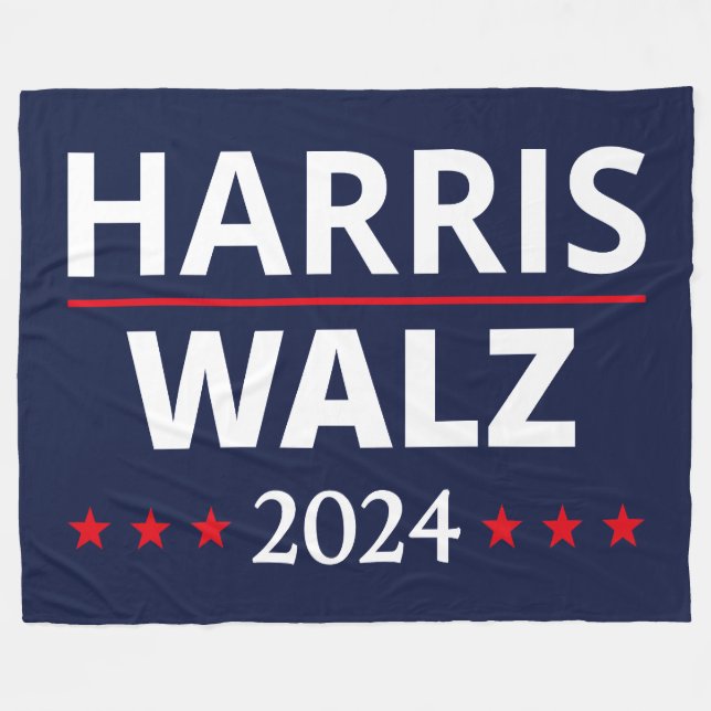 Cobertor De Velo Eleição de Harris Walz 2024 III (Frente (Horizontal))