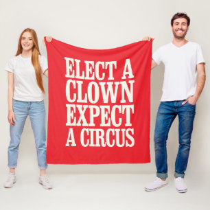 Cobertor De Velo Eleja um Palhaço Espere um Circo Anti Trump Políti