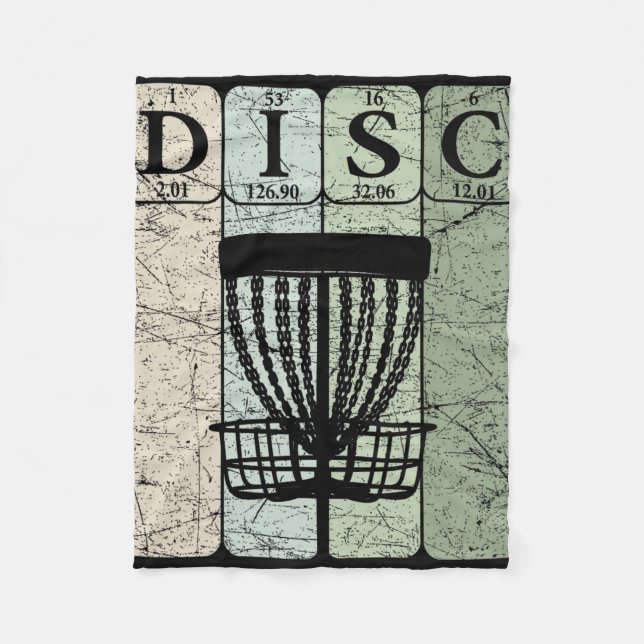 Cobertor De Velo Elementos da Tabela Periódica de Disc Golf Frolf J (Frente)