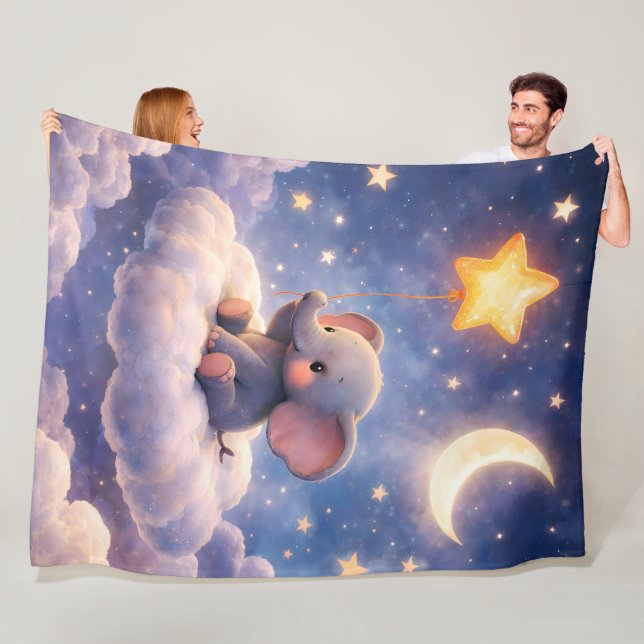 Cobertor De Velo elephant heart large blanke (In Situ)