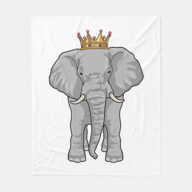 Cobertor De Velo Elephant King Crown (Frente)