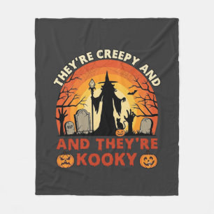 Cobertor De Velo Eles são Creepy Kooky Cemitério de Bruxas de Hallo
