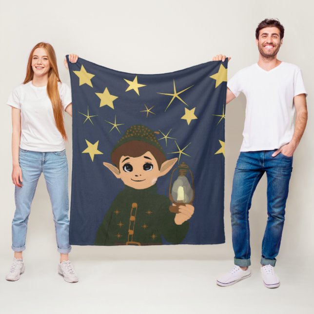 Cobertor De Velo Elf Watcher Starry Night Fleece Blanket (In Situ)