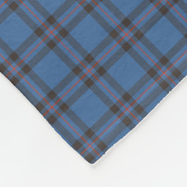 Cobertor De Velo Elliot Clan Blue e Brown Tartan