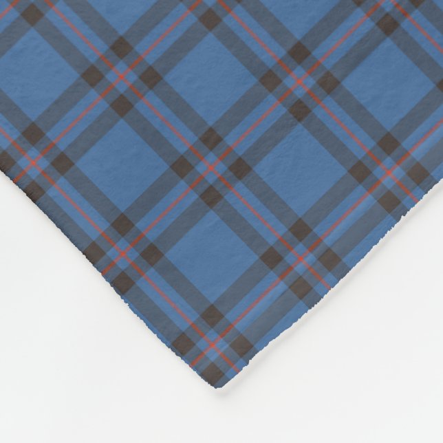 Cobertor De Velo Elliot Clan Blue e Brown Tartan (Quina)
