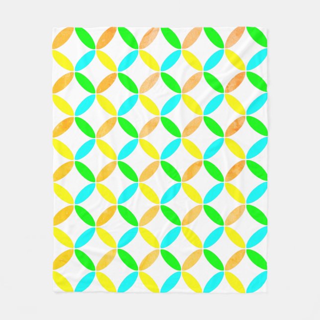 Cobertor De Velo Ellipse Pattern Abstrato Art (Frente)