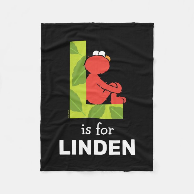 Cobertor De Velo Elmo Alphabet | L Folha (Frente)