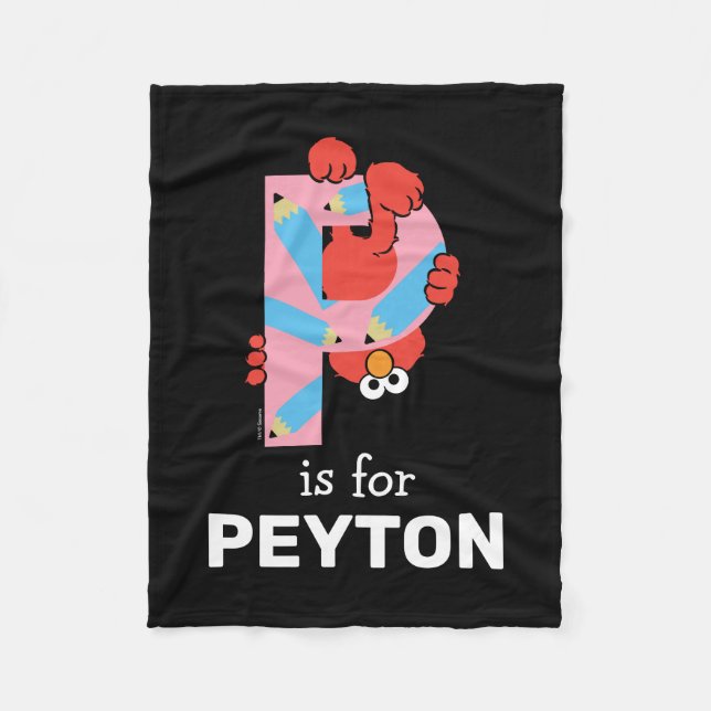 Cobertor De Velo Elmo Alphabet | Lápis P (Frente)