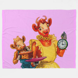 Cobertor De Velo Elsie, a vaca e a filha Beulah - É o tempo do bol