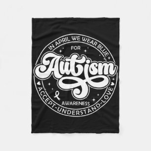 Cobertor De Velo Em abril Vestimos o Mês do Autismo Azul Accept Und