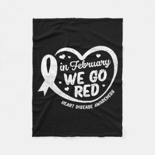 Cobertor De Velo Em Fevereiro Nós Vamos Vermelho Conscientização Do