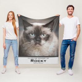 Cobertor De Velo Em Memória Carinhosa do Pet Personalizado com Foto