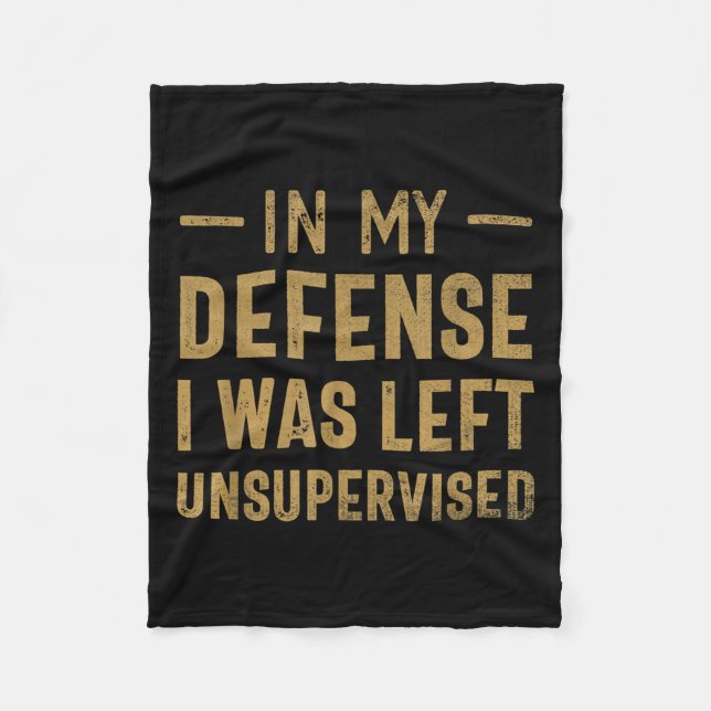 Cobertor De Velo Em Minha Defesa, Eu Fui Deixado Sem Supervisão Sar (Frente)