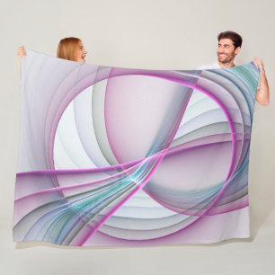 Cobertor De Velo Em Movimento, Arte Fractal Abstrata Colorida Moder