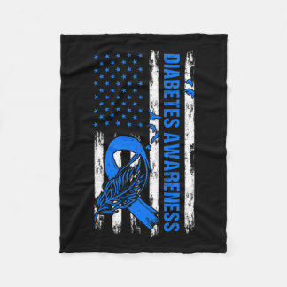 Cobertor De Velo Em Novembro Vestimos Blue Usa Flag Diabetes Awaren