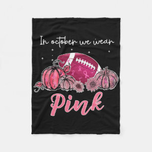 Cobertor De Velo Em Outubro Nós Usamos Futebol Rosa Câncer de Mama