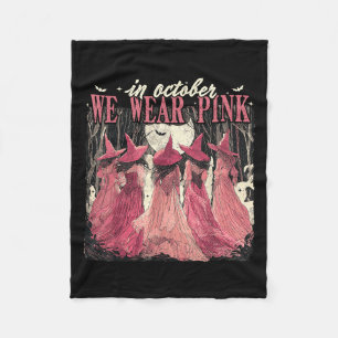 Cobertor De Velo Em outubro, Vestimos Bruxas Rosa, Cancer de Mama,