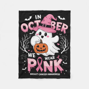 Cobertor De Velo Em outubro Vestimos Camisa Rosa Ghost Cancer