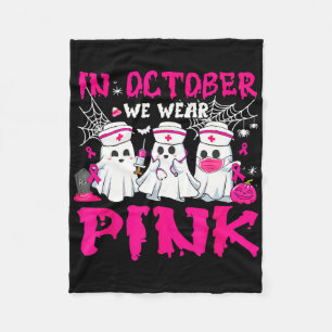 Cobertor De Velo Em outubro Vestimos Enfermeira Rosa Ghost Hallowee