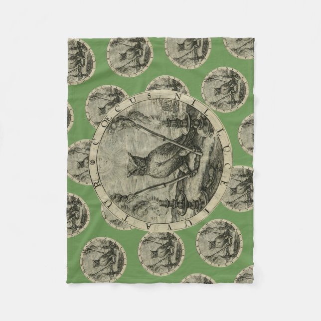 Cobertor De Velo Emblema antigo - coruja - luz da cobertura da (Frente)