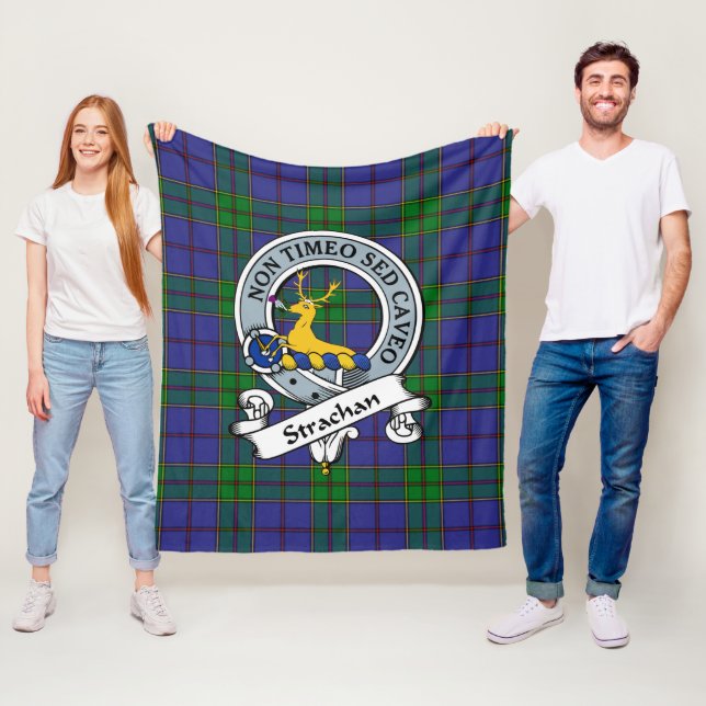 Cobertor De Velo Emblema da Clan Strachan Tartan Plaid (In Situ)
