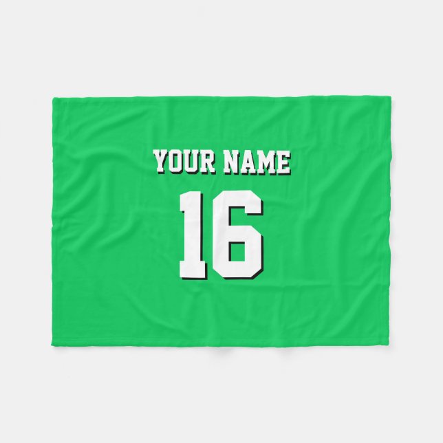Cobertor De Velo Emerald Green Sports Team Jersey (Frente (Horizontal))