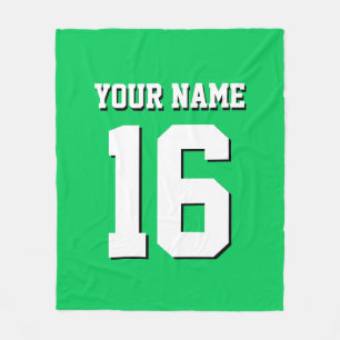 Cobertor De Velo Emerald Green Sports Team Jersey