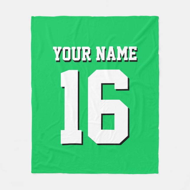 Cobertor De Velo Emerald Green Sports Team Jersey (Frente)