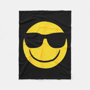Cobertor De Velo Emoji Oficial Retro Óculos de Sol Rosto Sorridente
