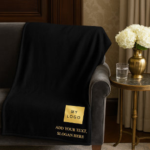 Cobertor De Velo Empresa de luxo com logotipo corporativo de ouro n