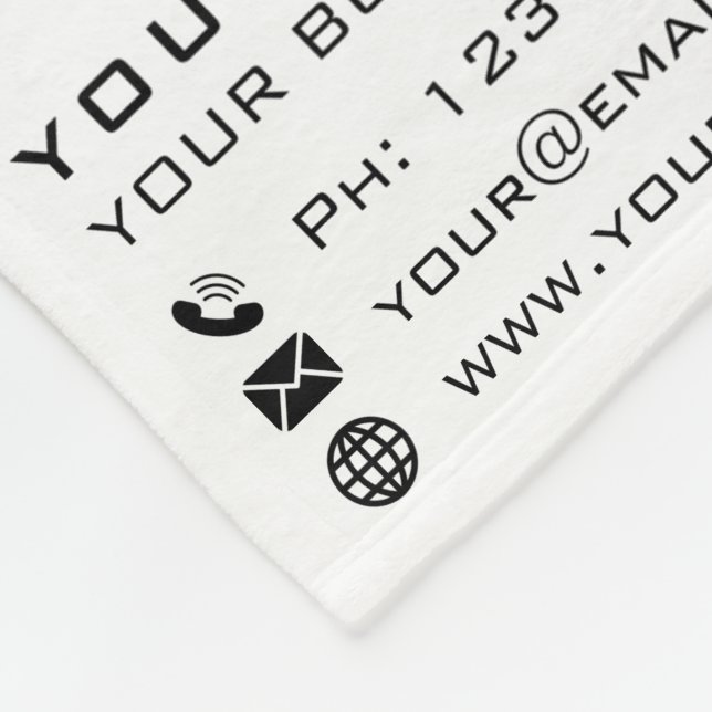 Cobertor De Velo Empresa Personalizada Fleece Blanket Corporativo (Quina)