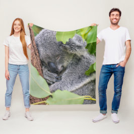 Cobertor De Velo Encantador de Portas Personalizado Imagem de Koala