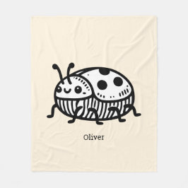 Cobertor De Velo Encantadora Ilustração do Besouro Desenhado à Mão