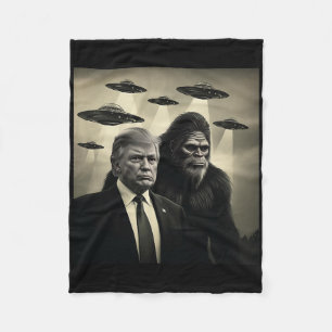 Cobertor De Velo Encontro de Trump Pé Grande Ufo Alienígena Conspir