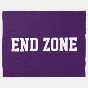 Cobertor De Velo END ZONE Texto Branco Atlético em Roxo Escuro Dive
