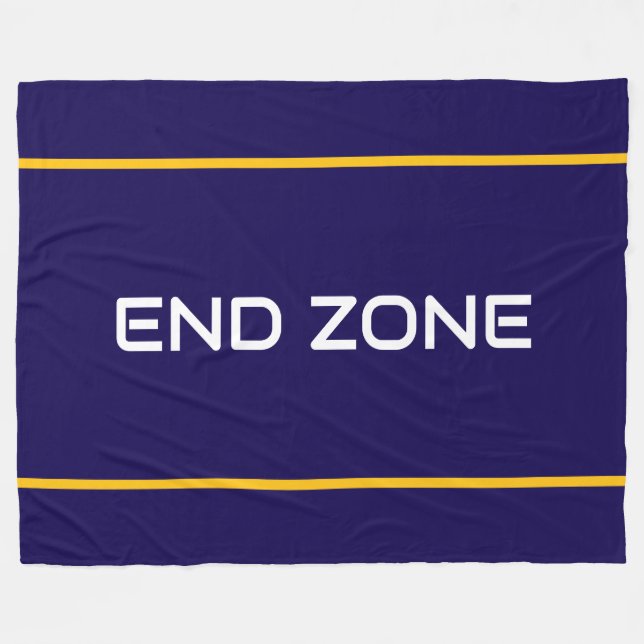 Cobertor De Velo END ZONE Texto Divertido Listras Laranja Amarelo A (Frente (Horizontal))