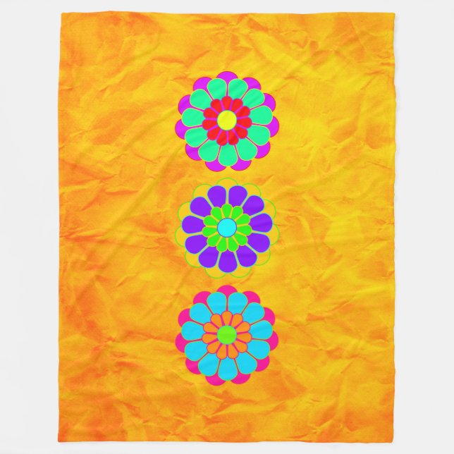 Cobertor De Velo Energia Funny Flower Bloom I II III (Frente)