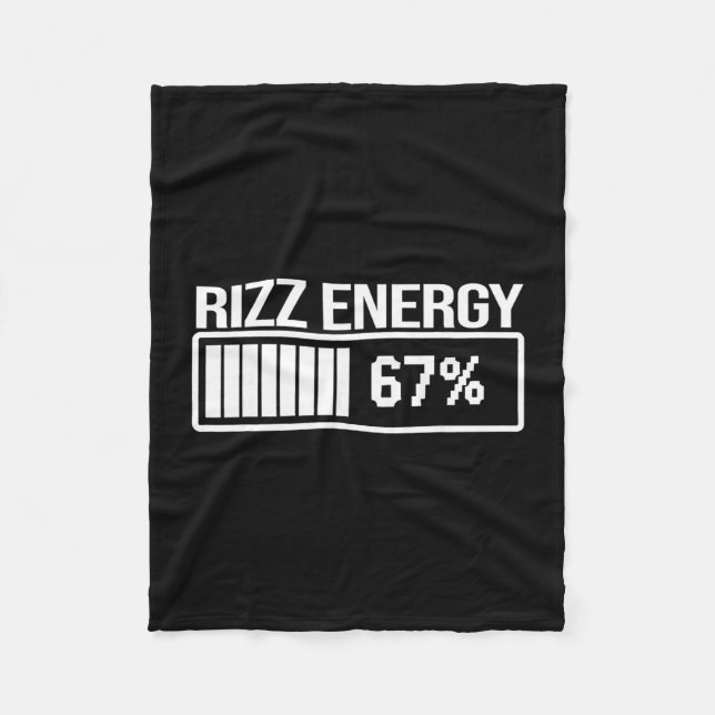 Cobertor De Velo Energia Rizz Em 67 Meme Divertido Seis Sete Geraçã (Frente)