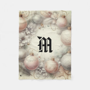 Cobertor De Velo Enfeites de natal Vintage Pastel Watercolor