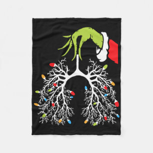 Cobertor De Velo Enfermeira de Natal Lung Xmas Luz Engraçada Pulmon