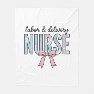 Cobertor De Velo Enfermeira de Trabalho e Parto Laço Floral Camisa