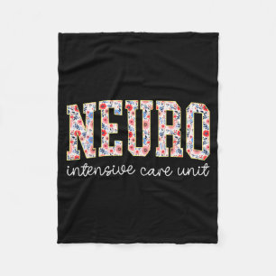 Cobertor De Velo Enfermeira de Uti Neuro Floral Cérebro Neurociênci