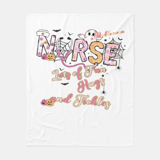 Cobertor De Velo Enfermeira Diversão de Halloween Design essencial  (Frente)
